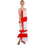 Bologna Flag Cami Maxi Ruffle Chiffon Dress