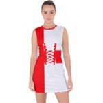 Bologna Flag Lace Up Front Bodycon Dress