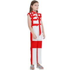 Kids  Sleeveless Ruffle Edge Band Collar Chiffon One Piece 