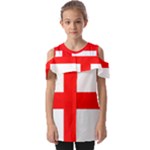 Bologna Flag Fold Over Open Sleeve Top