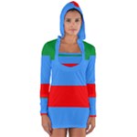 Dagestan Flag Long Sleeve Hooded T-shirt