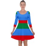 Dagestan Flag Quarter Sleeve Skater Dress