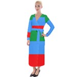 Dagestan Flag Velvet Maxi Wrap Dress