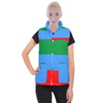 Dagestan Flag Women s Button Up Vest