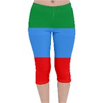 Dagestan Flag Velvet Capri Leggings 