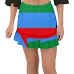 Dagestan Flag Fishtail Mini Chiffon Skirt