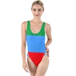 Dagestan Flag High Leg Strappy Swimsuit