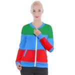 Dagestan Flag Casual Zip Up Jacket