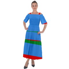 Shoulder Straps Boho Maxi Dress  