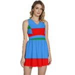 Dagestan Flag Sleeveless High Waist Mini Dress