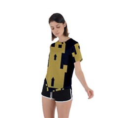 Asymmetrical Short Sleeve Sports T-Shirt 