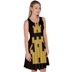 Knee Length Skater Dress With Pockets 