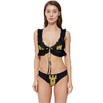 Finnmark Flag Low Cut Ruffle Edge Bikini Set