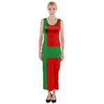 Bornholm Denmark Flag Fitted Maxi Dress