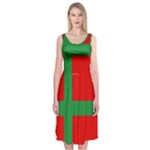 Bornholm Denmark Flag Midi Sleeveless Dress