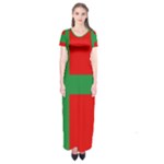 Bornholm Denmark Flag Short Sleeve Maxi Dress