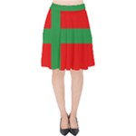 Bornholm Denmark Flag Velvet High Waist Skirt