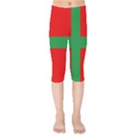 Bornholm Denmark Flag Kids  Capri Leggings 