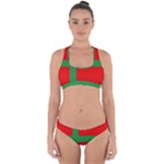 Bornholm Denmark Flag Cross Back Hipster Bikini Set