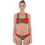 Bornholm Denmark Flag Cross Back Hipster Bikini Set