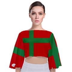 Tie Back Butterfly Sleeve Chiffon Top 