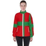 Bornholm Denmark Flag Women s High Neck Windbreaker