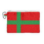 Bornholm Denmark Flag Canvas Cosmetic Bag (Large)