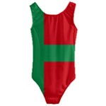 Bornholm Denmark Flag Kids  Cut-Out Back One Piece Swimsuit