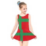 Bornholm Denmark Flag Kids  Skater Dress Swimsuit