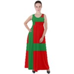 Bornholm Denmark Flag Empire Waist Velour Maxi Dress