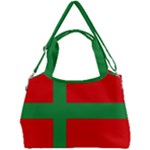 Bornholm Denmark Flag Double Compartment Shoulder Bag