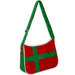 Bornholm Denmark Flag Zip Up Shoulder Bag