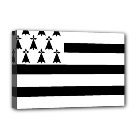 Brittany Flag Deluxe Canvas 18  x 12  (Stretched) from UrbanLoad.com