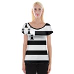 Brittany Flag Cap Sleeve Top