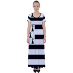 Brittany Flag High Waist Short Sleeve Maxi Dress