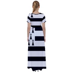 High Waist Short Sleeve Maxi Dress 