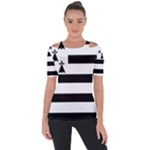 Brittany Flag Shoulder Cut Out Short Sleeve Top