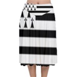 Brittany Flag Velvet Flared Midi Skirt