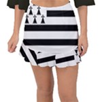 Brittany Flag Fishtail Mini Chiffon Skirt