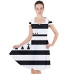 Brittany Flag Cap Sleeve Midi Dress