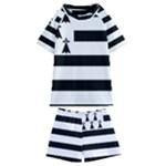 Brittany Flag Kids  Swim Tee and Shorts Set