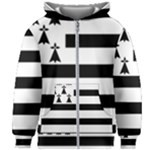 Brittany Flag Kids  Zipper Hoodie Without Drawstring