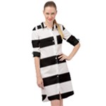 Brittany Flag Long Sleeve Mini Shirt Dress