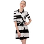 Brittany Flag Belted Shirt Dress