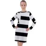 Brittany Flag Long Sleeve Hoodie Dress