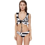 Brittany Flag Low Cut Ruffle Edge Bikini Set