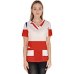 Banskobystricky Flag Women s V-Neck Scrub Top