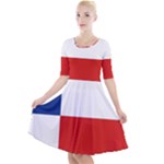 Banskobystricky Flag Quarter Sleeve A-Line Dress