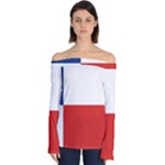 Banskobystricky Flag Off Shoulder Long Sleeve Top