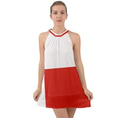 Halter Tie Back Chiffon Dress 